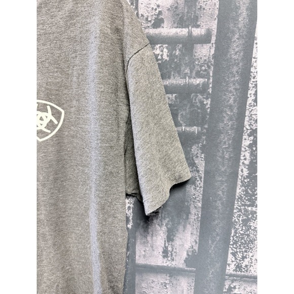 Ariat T Shirt Mens Large Gray Red White Blue USA Graphic Short Sleeve Country - Picture 5 of 9